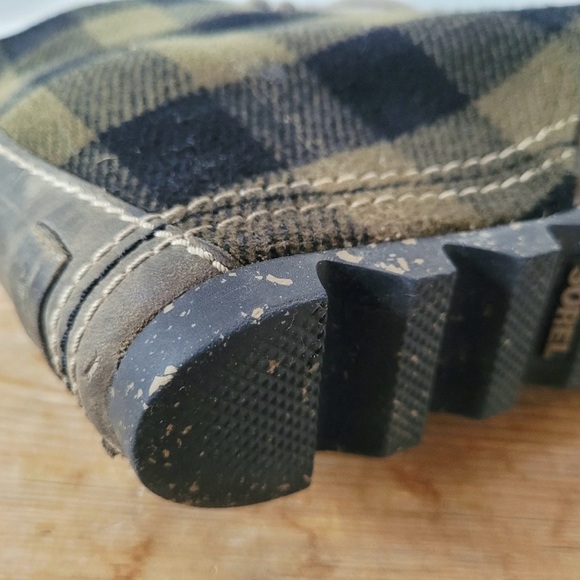 Sorel PDX Wedge Olive Green Buffalo Plaid Lace Up Boot - Picture 9 of 15